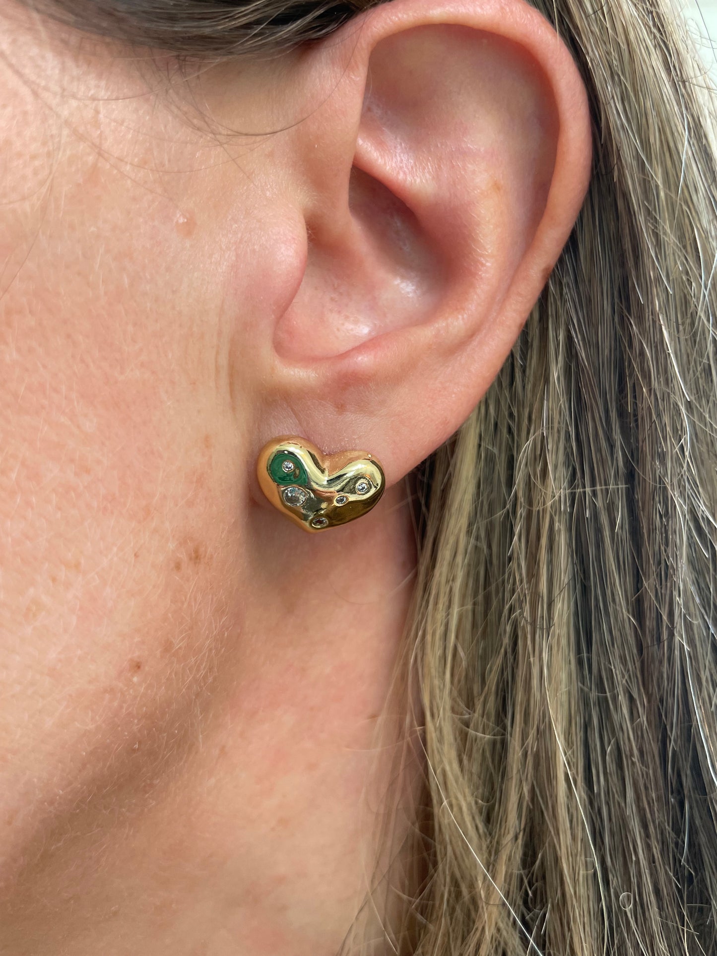 Moon Heart Earrings