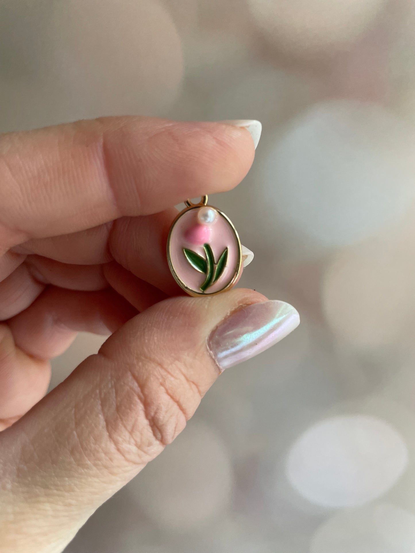 Tulip and Pearl Charm