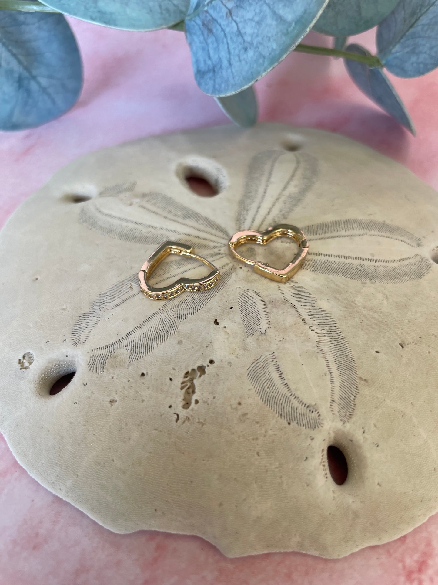 Delicate Heart Hoop Earrings