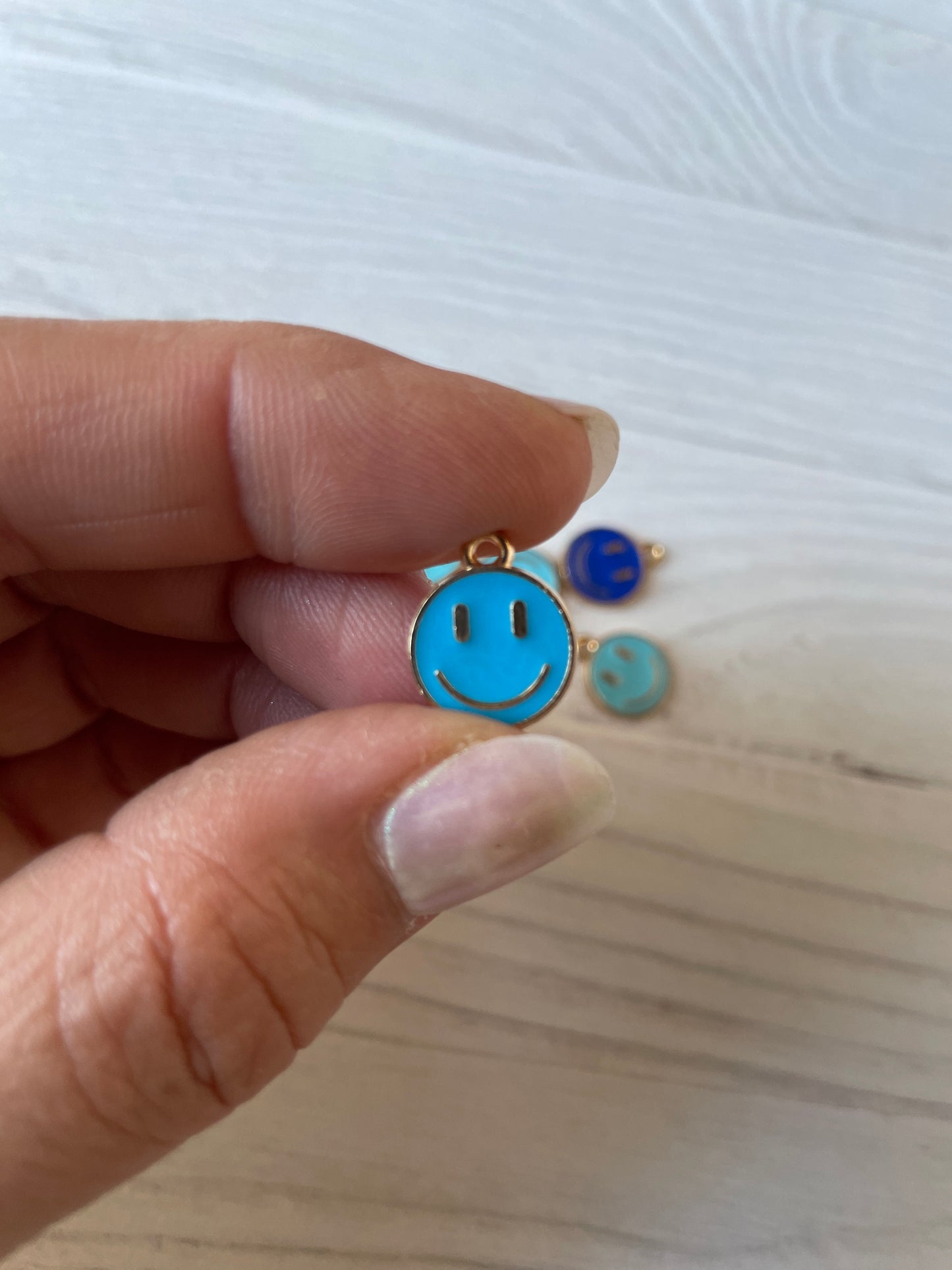 Smiley Face Enamel Charm