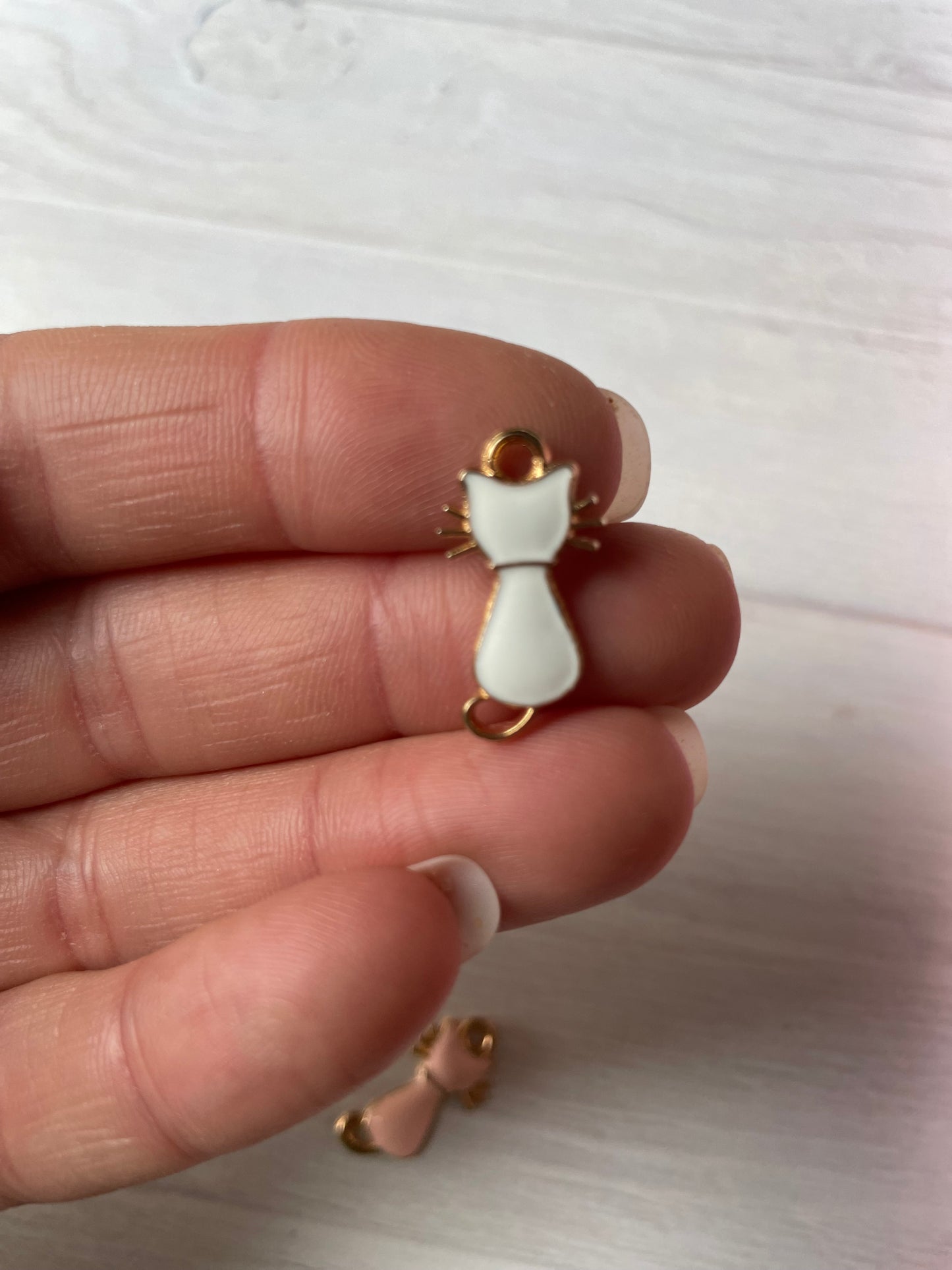 Cute Kitty Enamel Charm