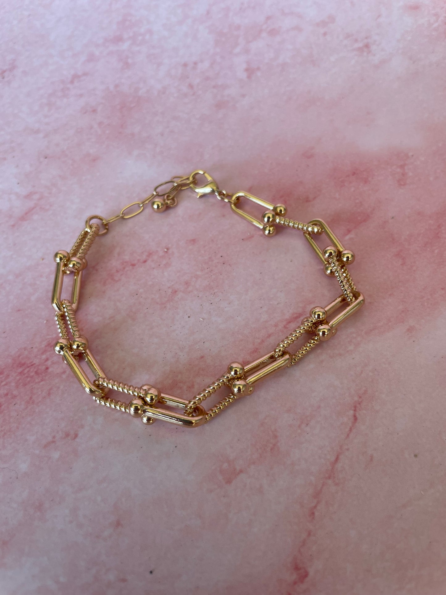 Textured Charm Bracelet