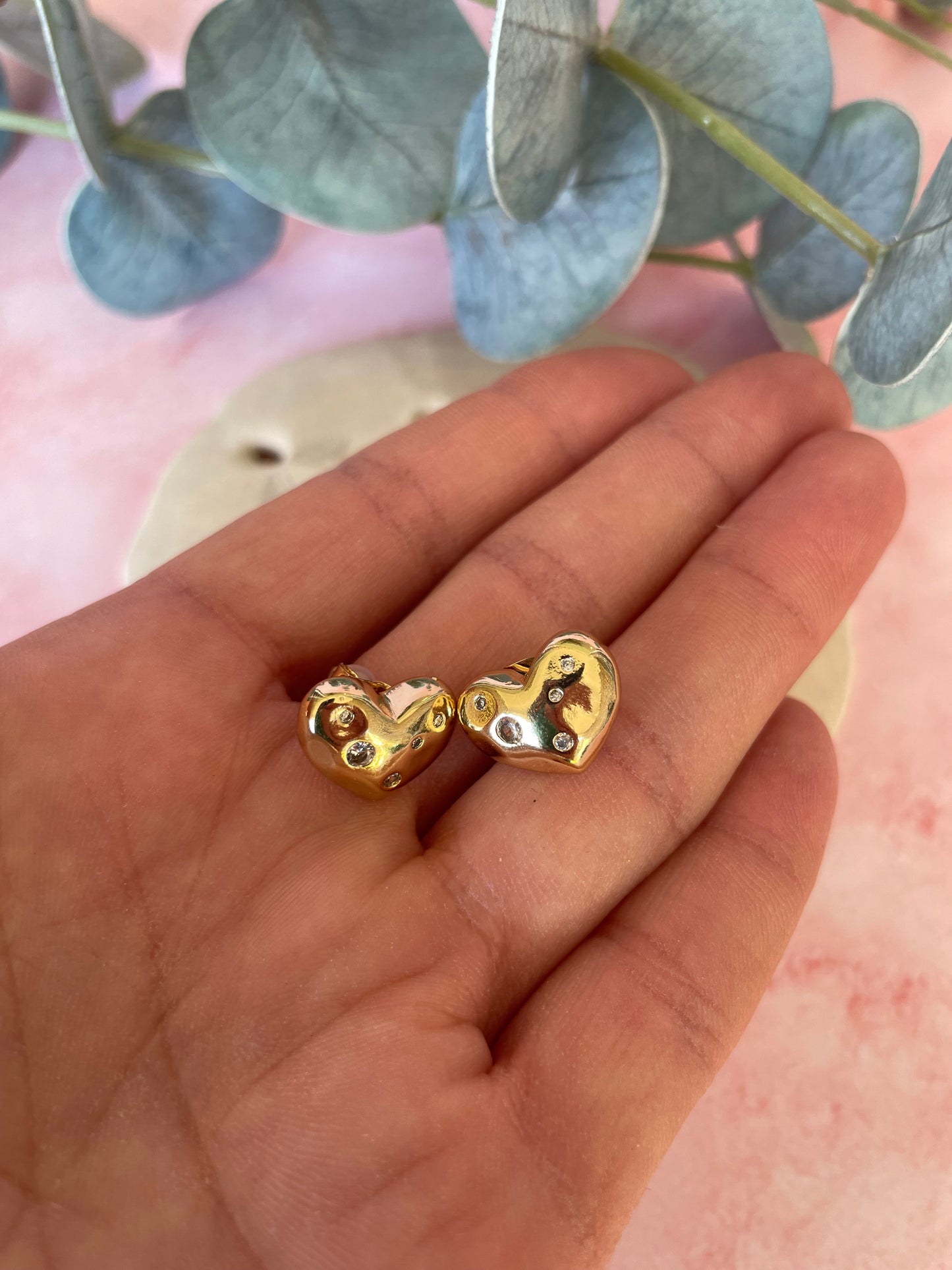Moon Heart Earrings