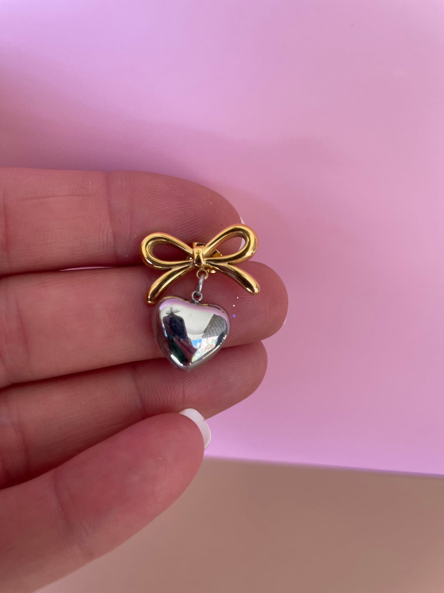All In Heart and Bow Earrings