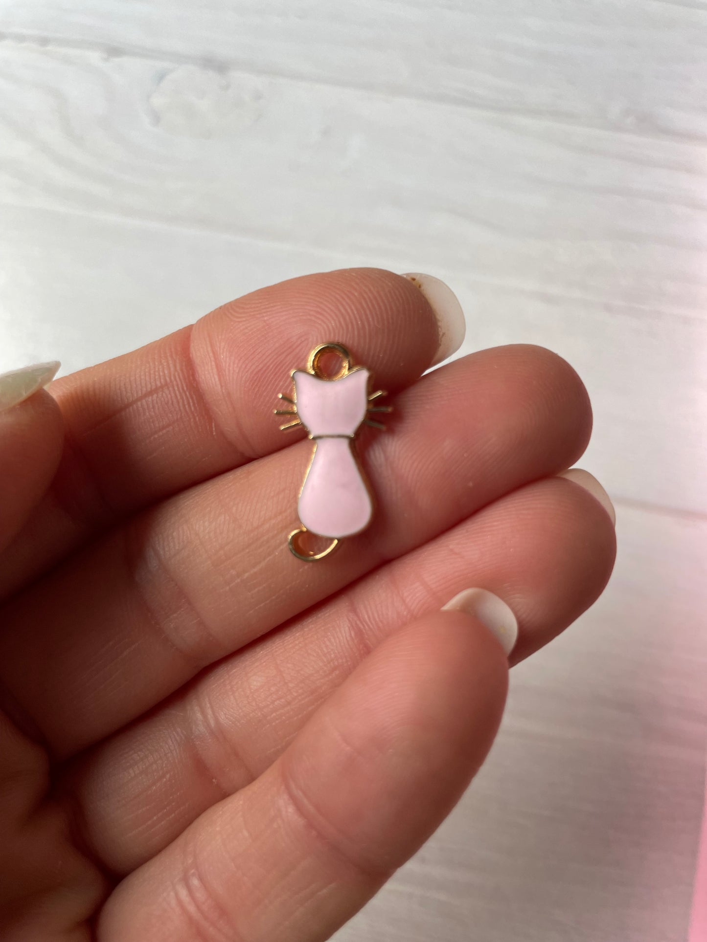Cute Kitty Enamel Charm