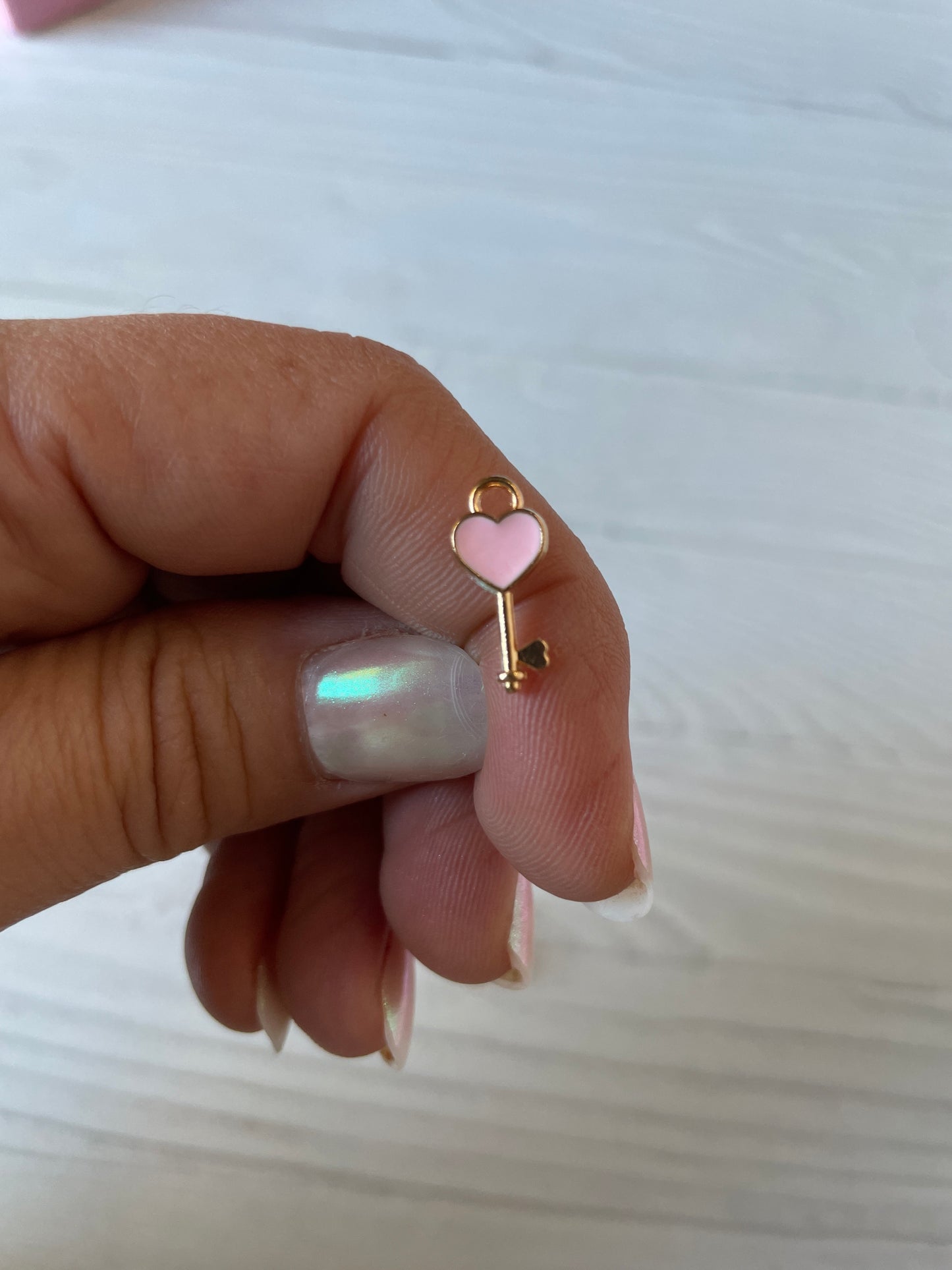 Heart Key Charm