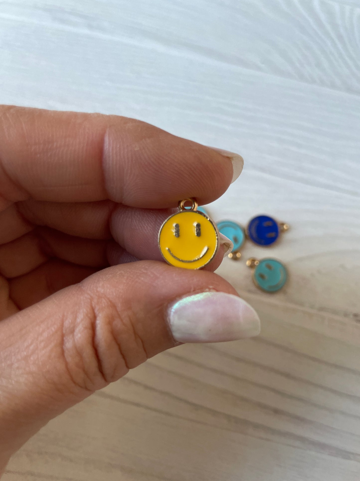 Smiley Face Enamel Charm