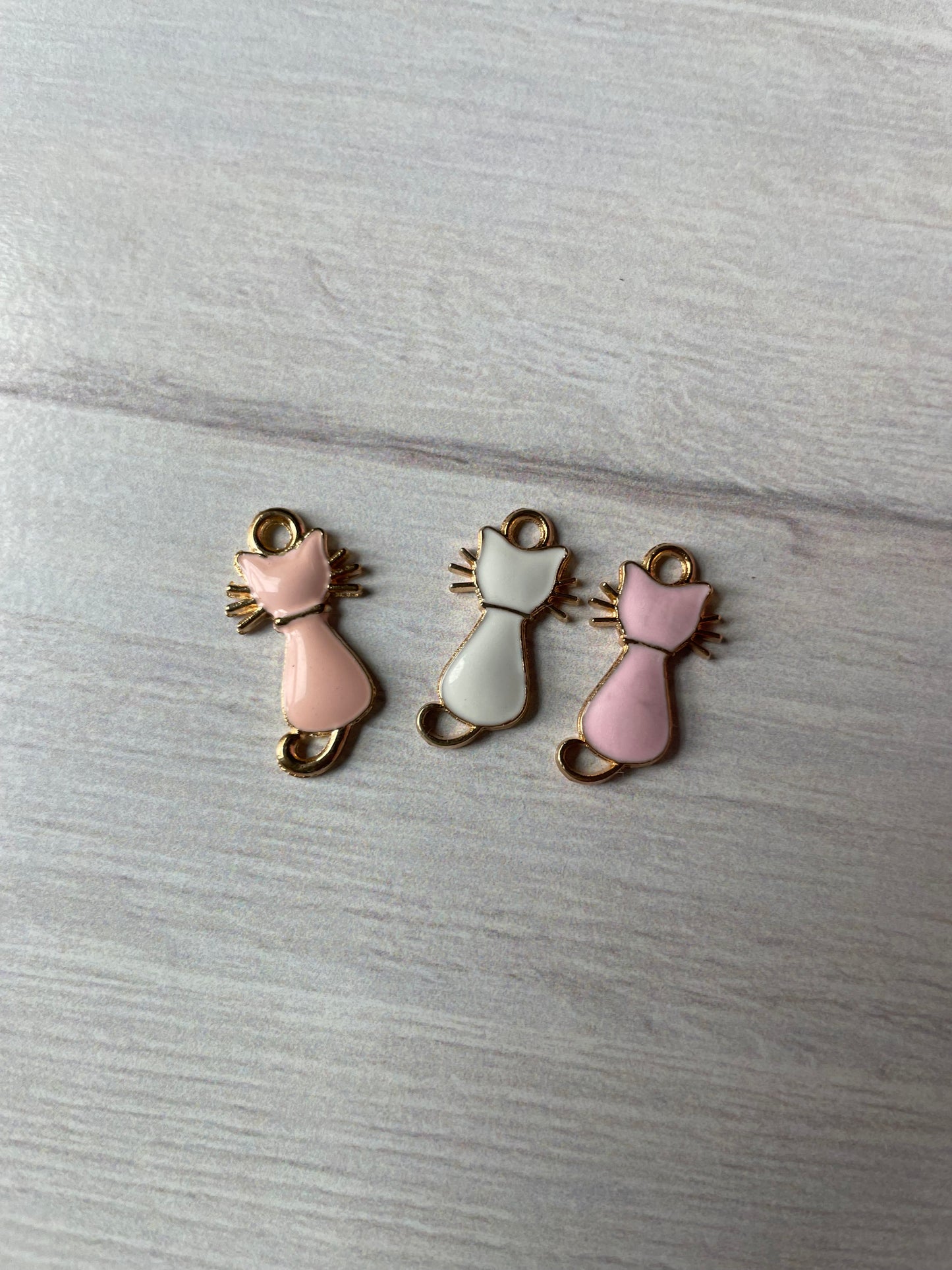 Cute Kitty Enamel Charm