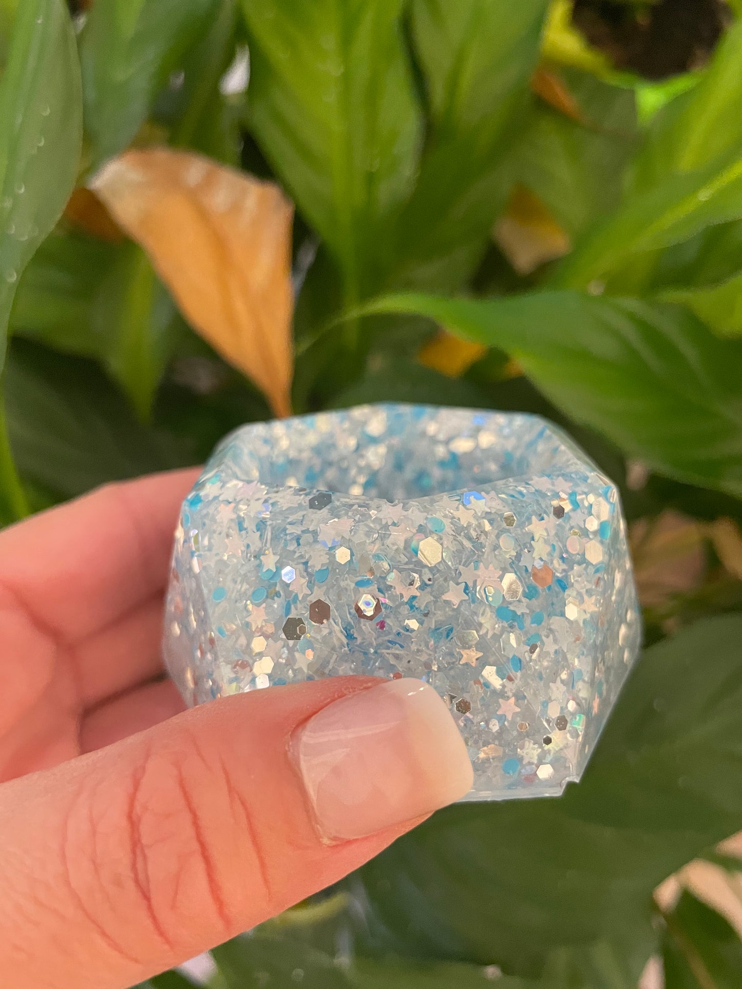 Floral Resin Ring Dish