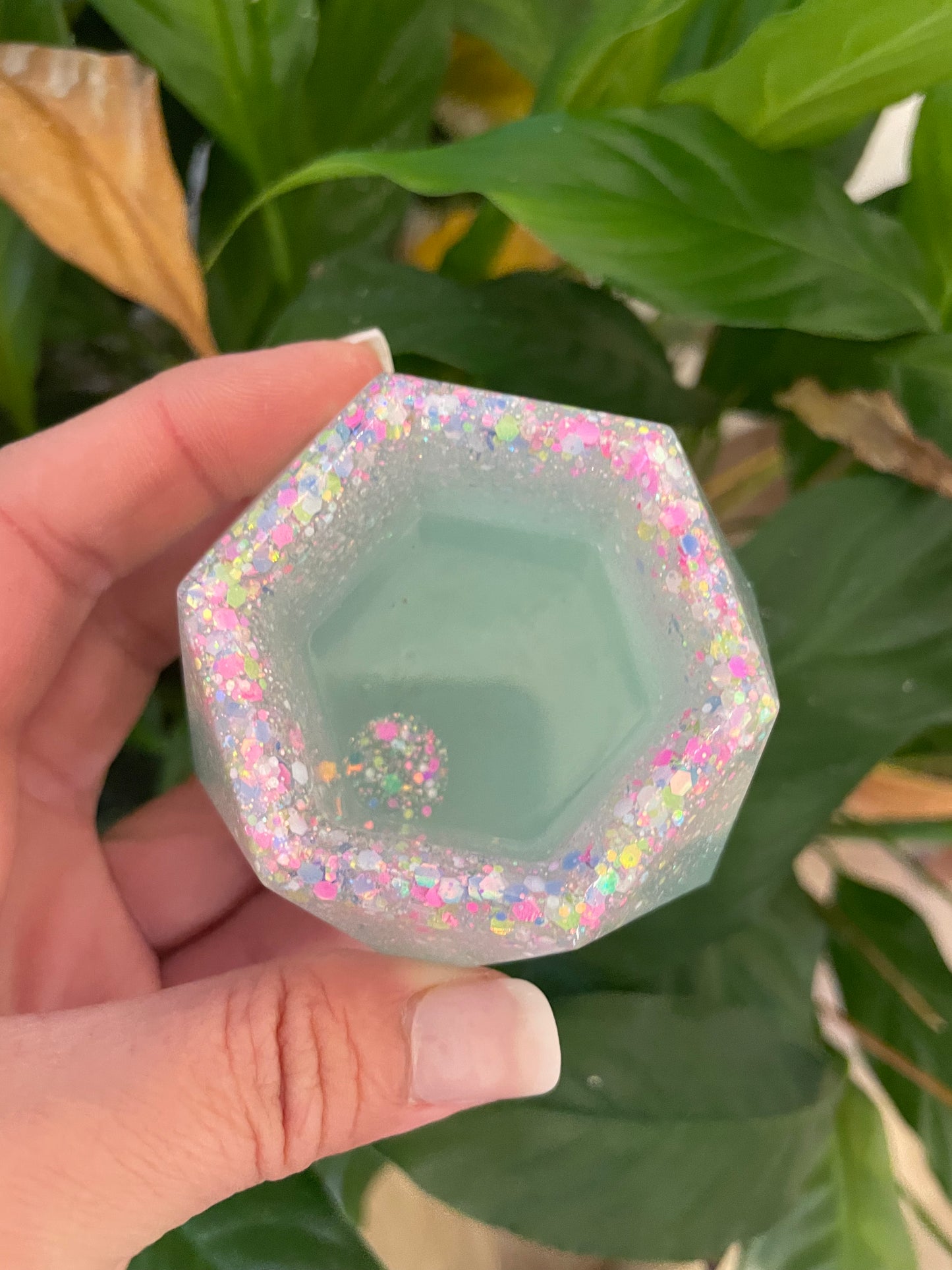 Floral Resin Ring Dish