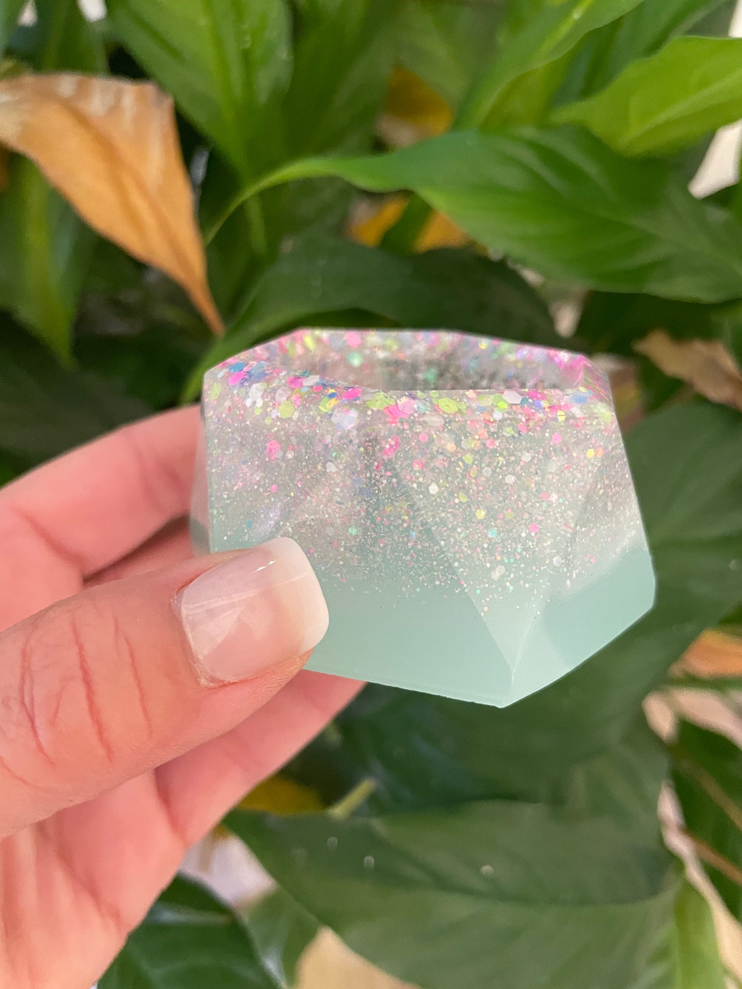 Floral Resin Ring Dish