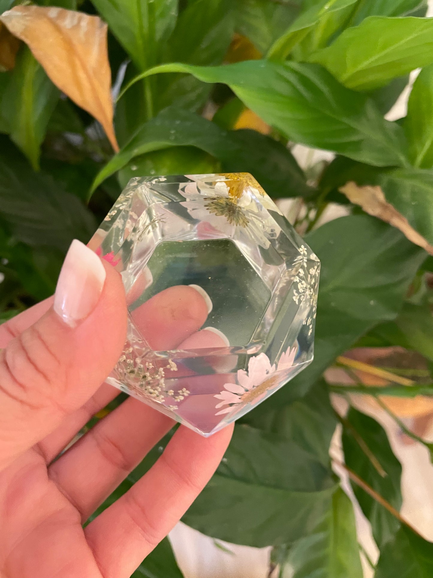 Floral Resin Ring Dish