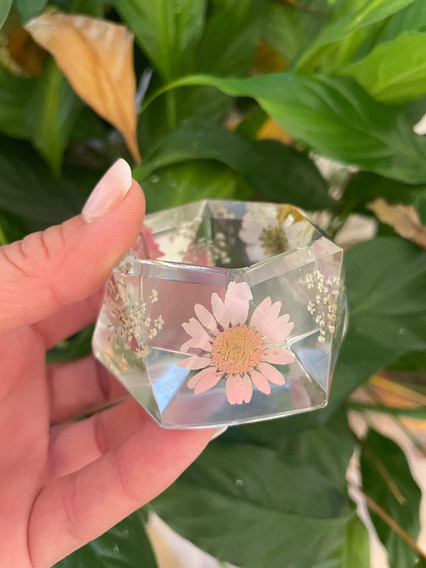 Floral Resin Ring Dish
