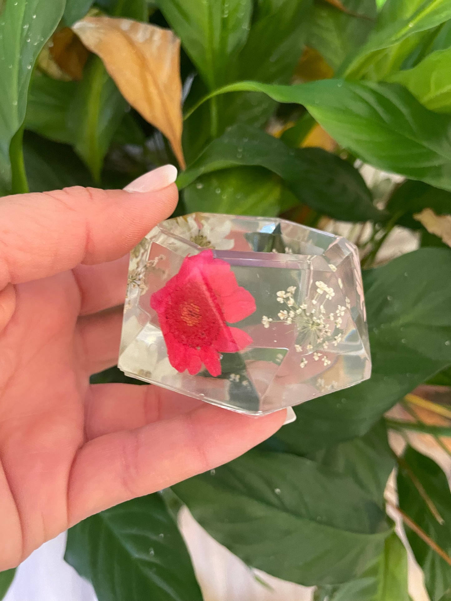 Floral Resin Ring Dish