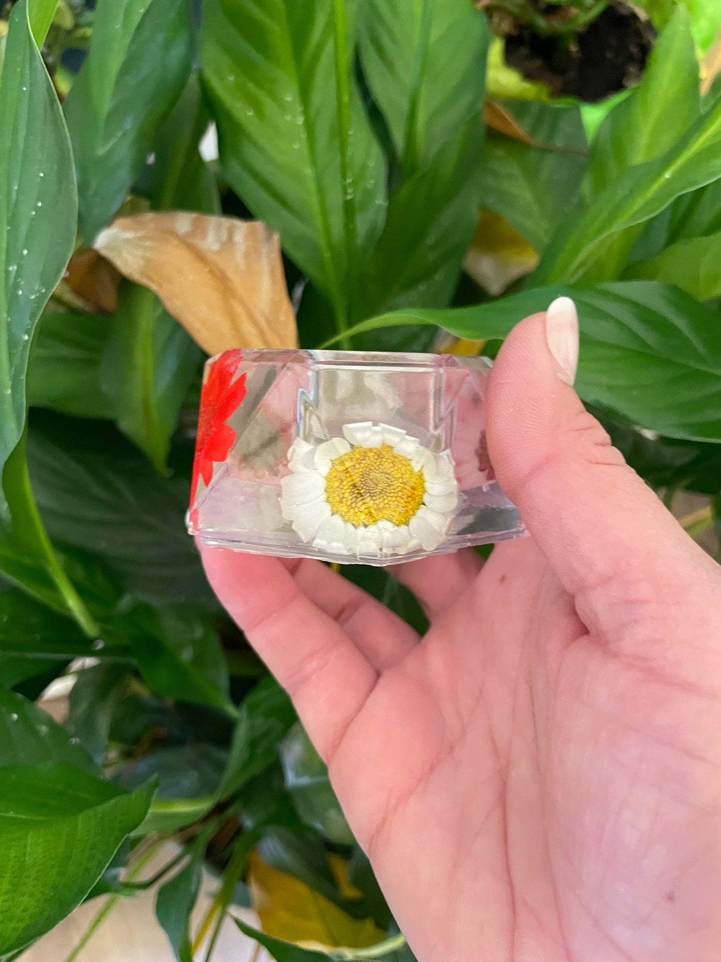 Floral Resin Ring Dish