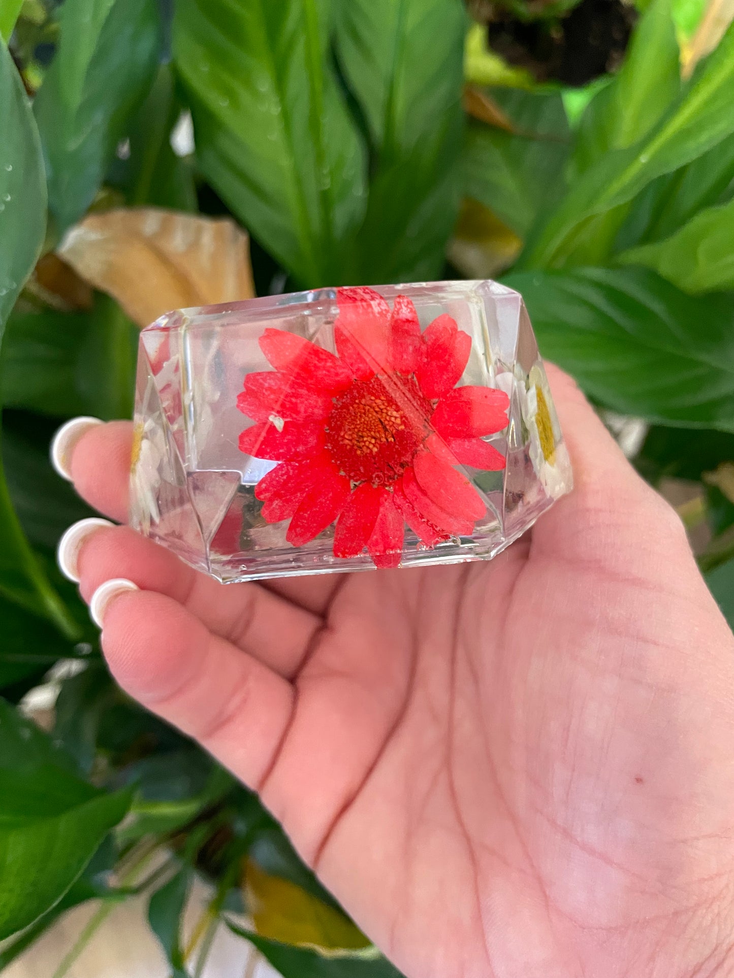 Floral Resin Ring Dish