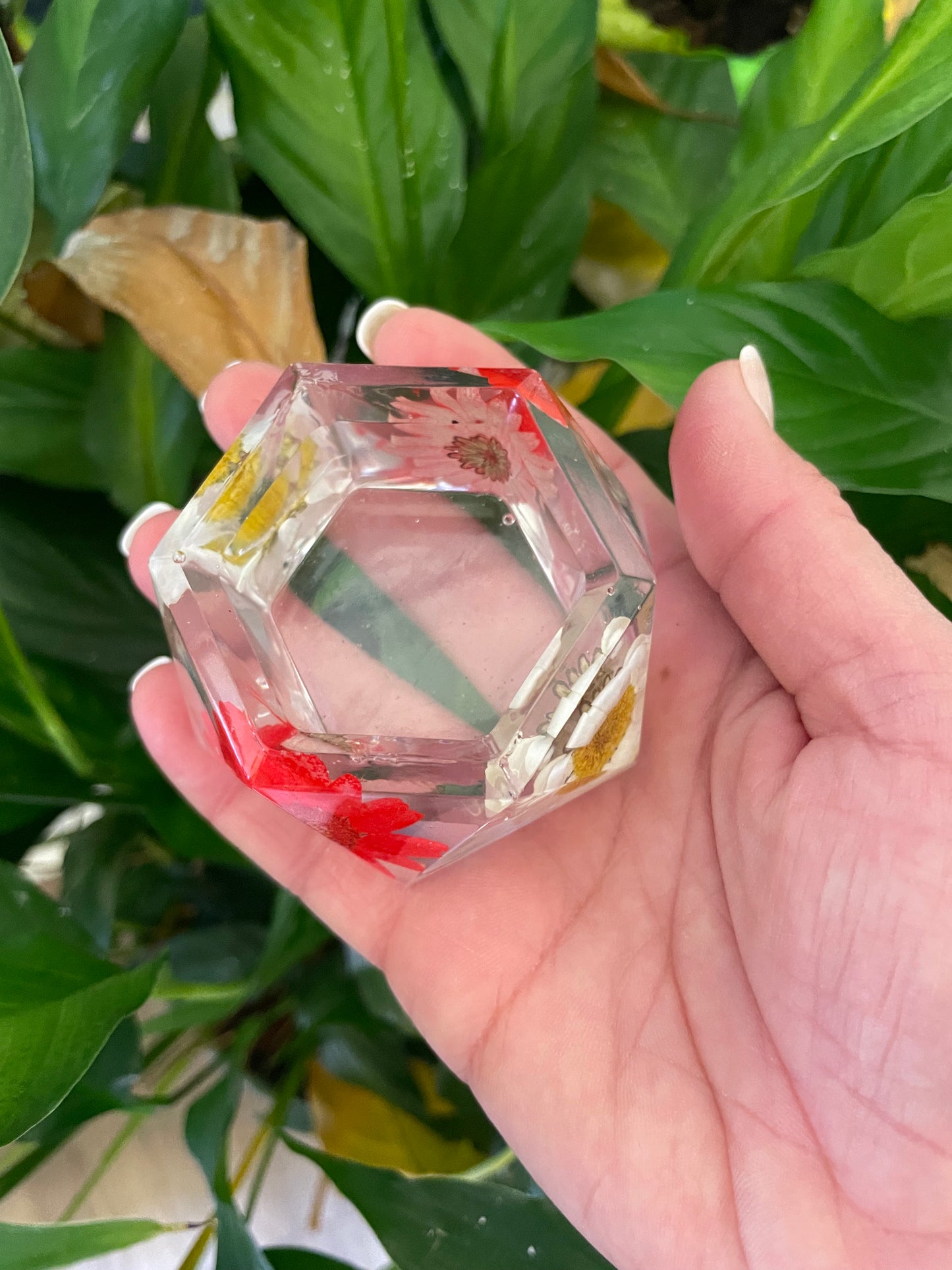 Floral Resin Ring Dish