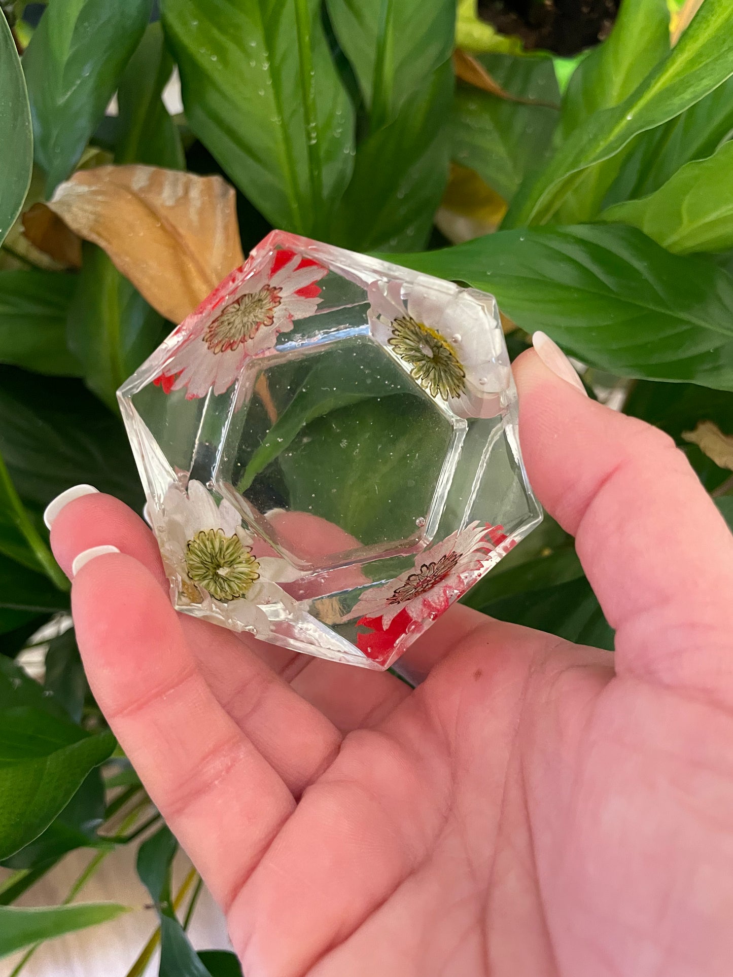 Floral Resin Ring Dish