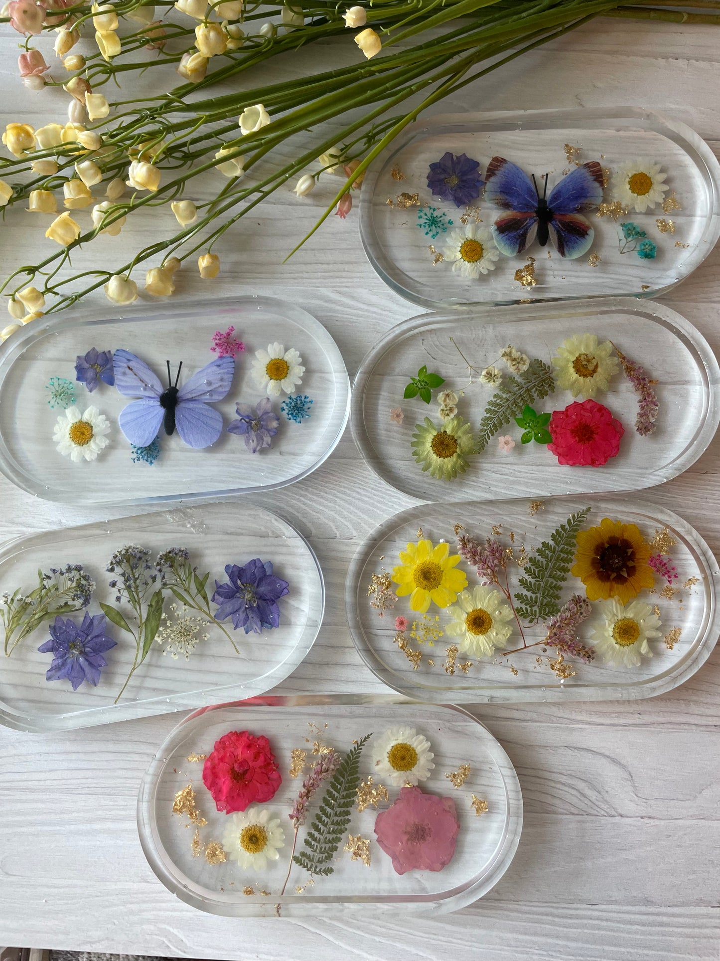 Mother's Day Resin Jewelry Trays - With Butterflies!