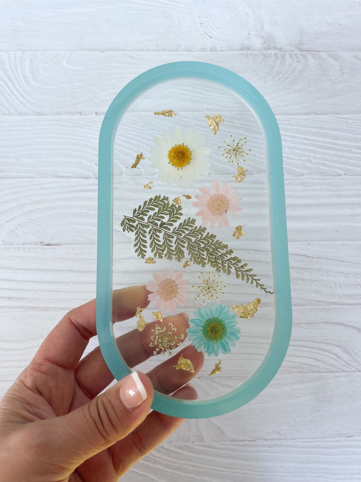 Clear Wildflower Jewelry Tray