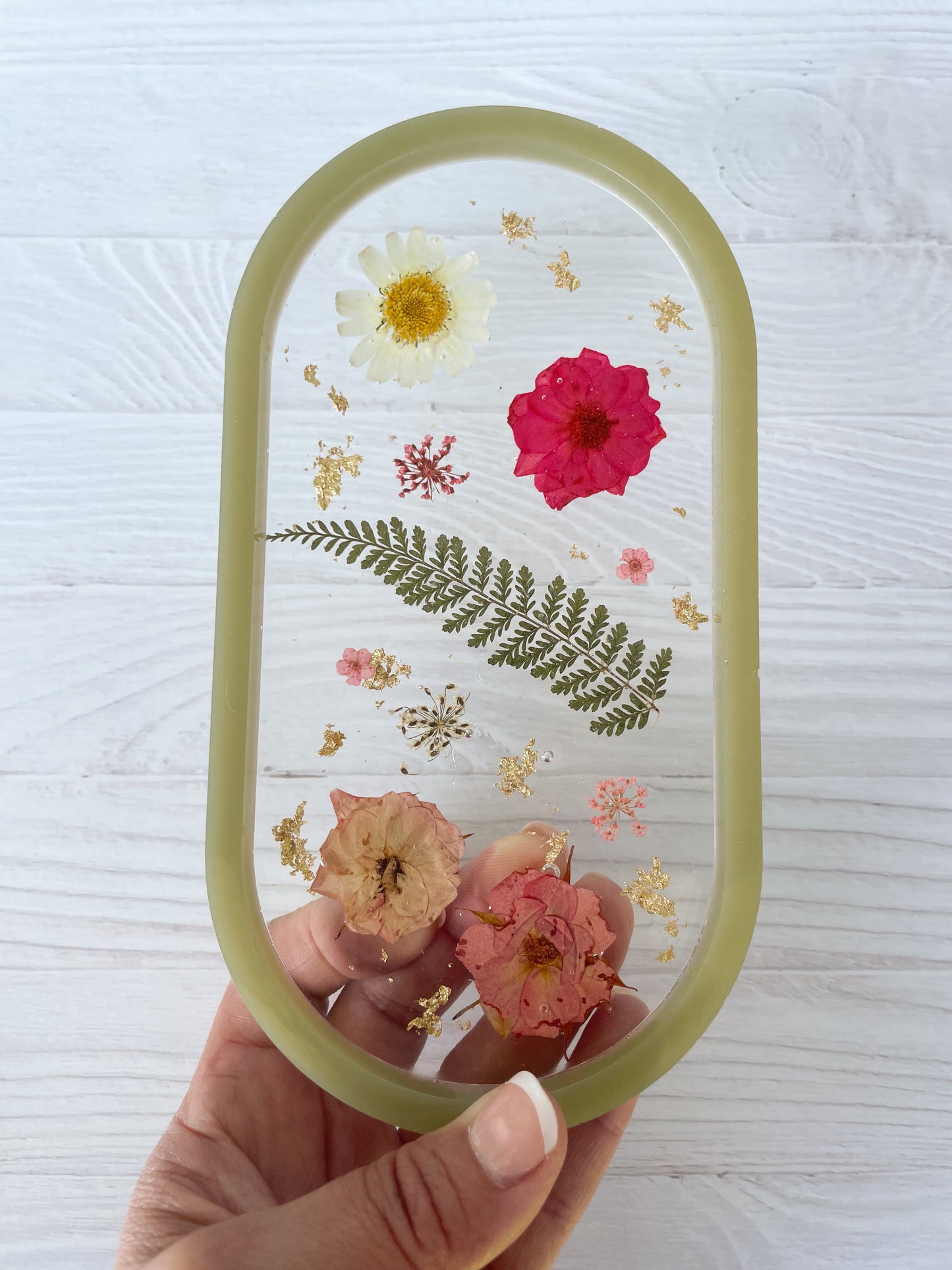 Clear Wildflower Jewelry Tray