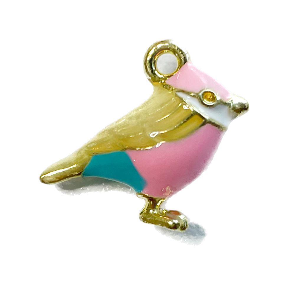 Tiny Bird Charm - Pink