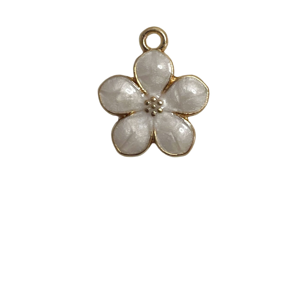 White Cherry Blossom Charm