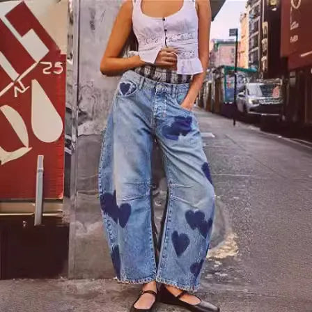 Adorable Heart Denim Jeans