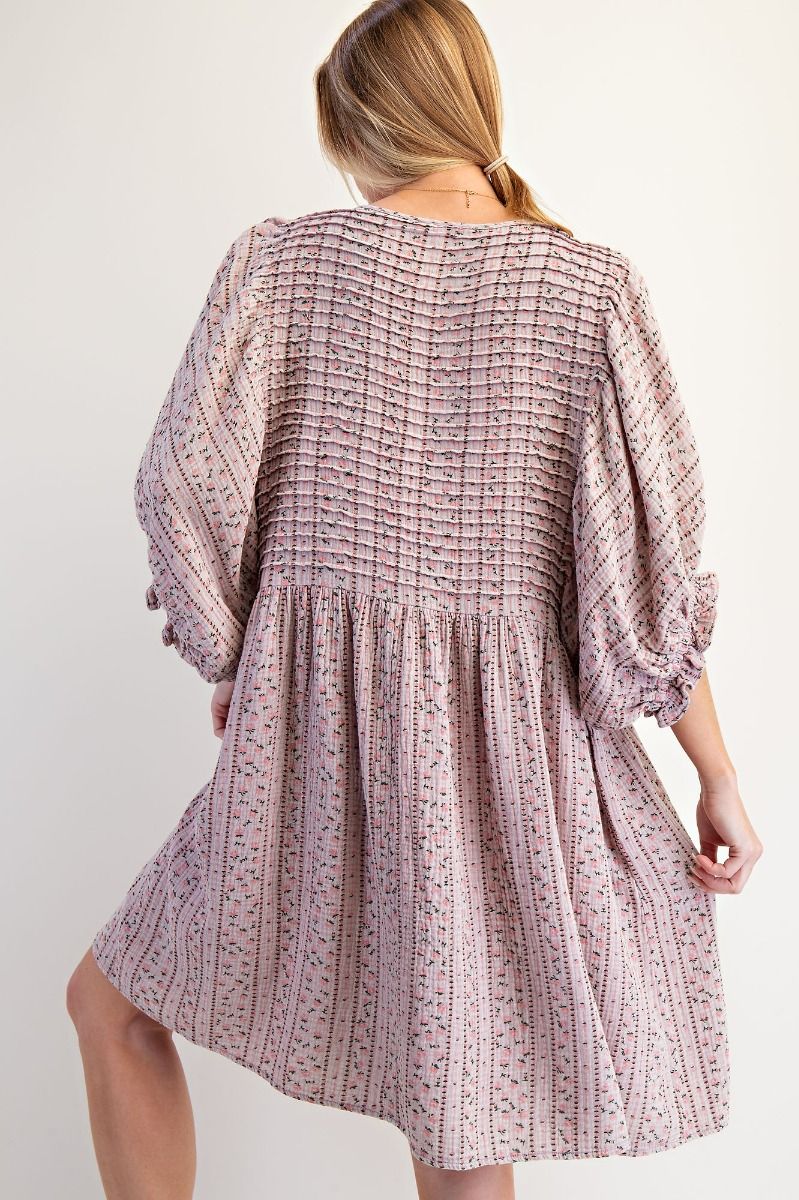 π· Listing: Easel Dusty Lilac Floral Dress β Relaxed Fit Feminine Dress