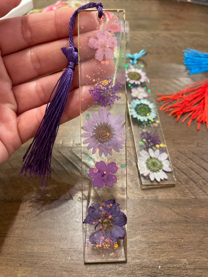 Wildflower Resin Bookmark