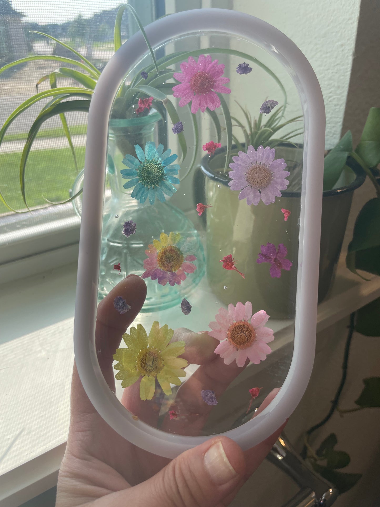 Clear Wildflower Jewelry Tray