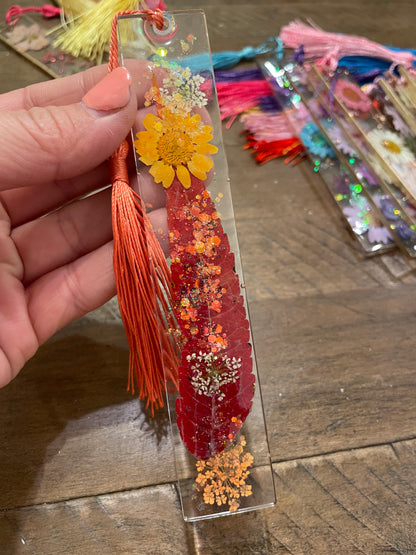 Wildflower Resin Bookmark