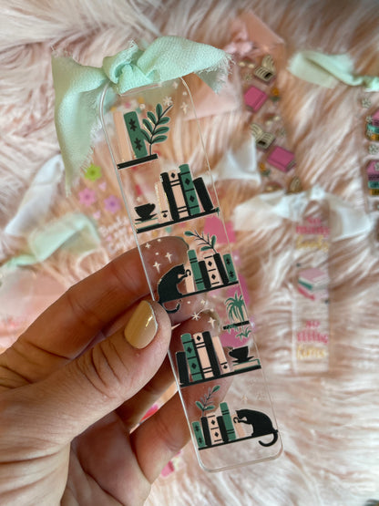 Bookish Girly Acrylic Bookmarks