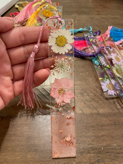 Wildflower Resin Bookmark