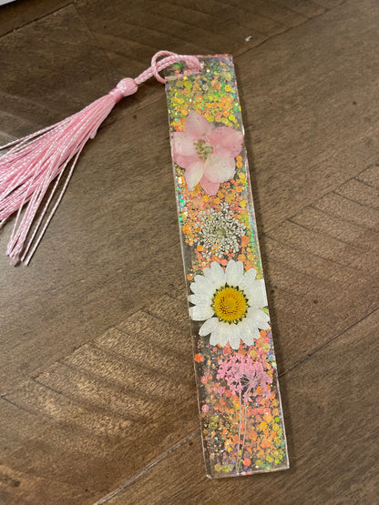 Wildflower Resin Bookmark