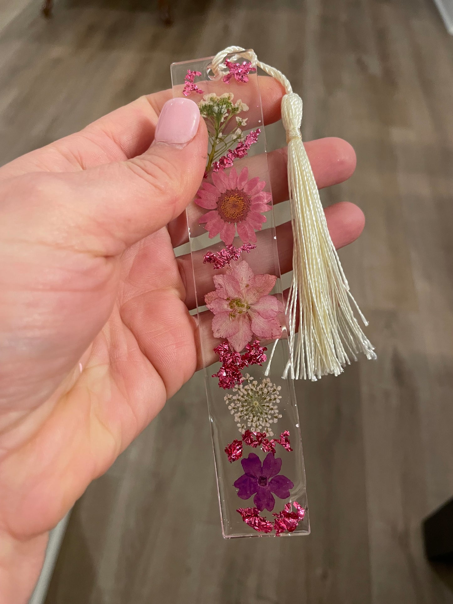 Wildflower Resin Bookmark