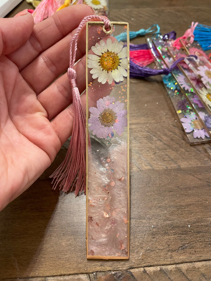 Wildflower Resin Bookmark