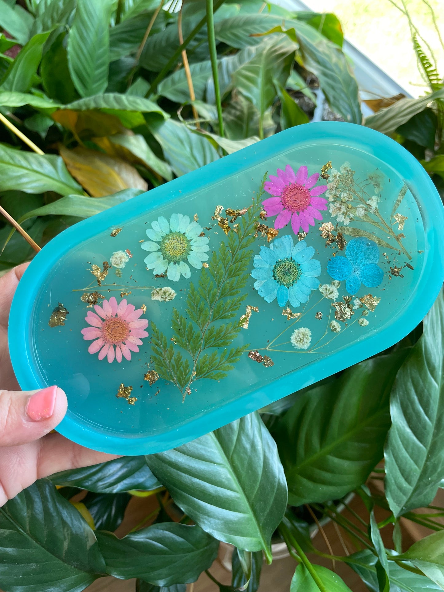 Wildflowers Resin Jewelry Tray