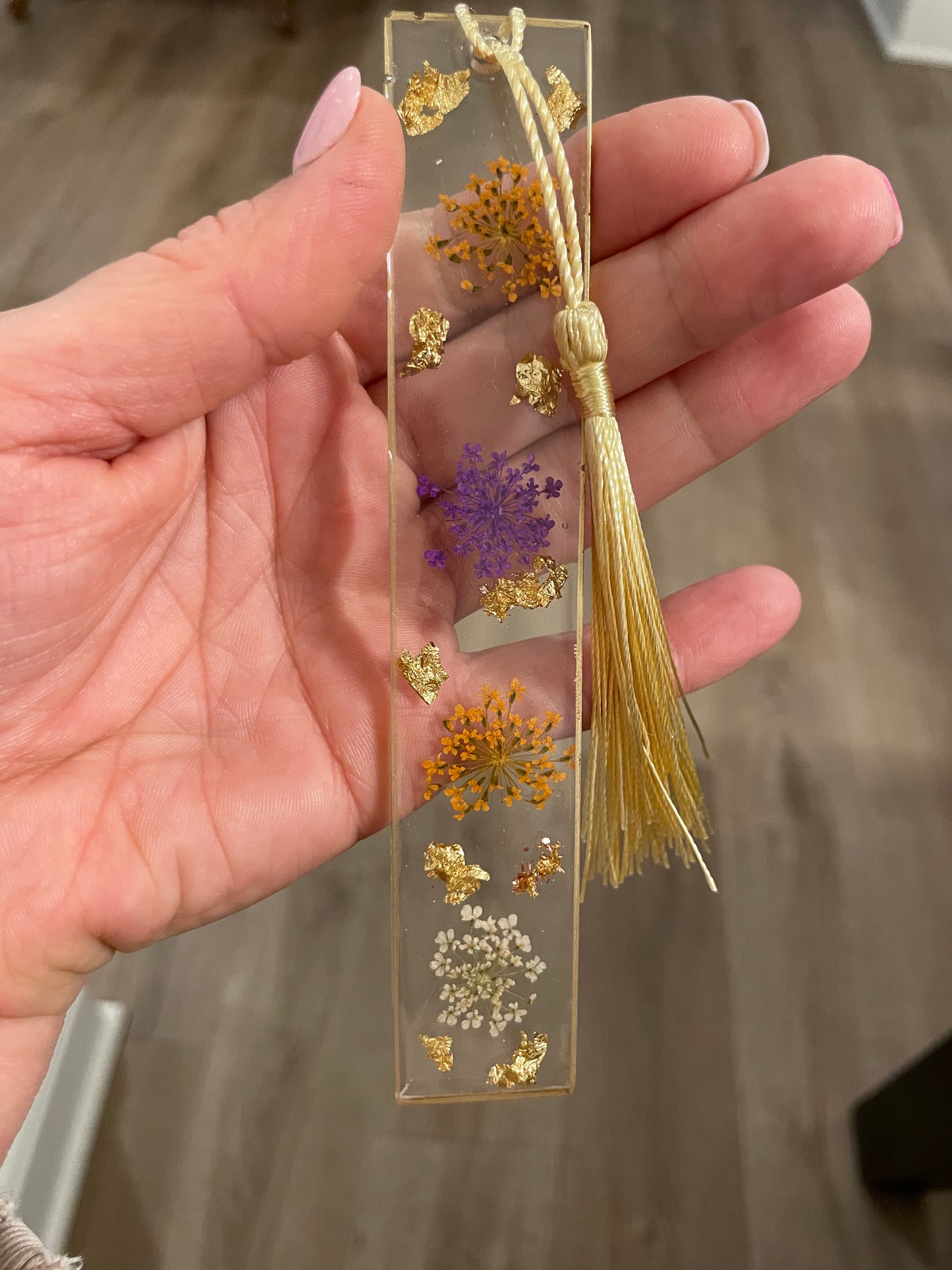 Wildflower Resin Bookmark