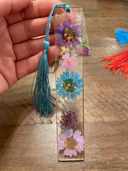 Wildflower Resin Bookmark