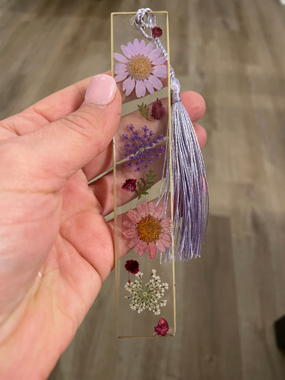 Wildflower Resin Bookmark