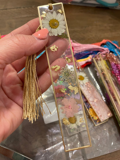 Wildflower Resin Bookmark