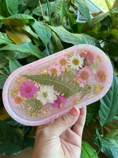 Wildflowers Resin Jewelry Tray