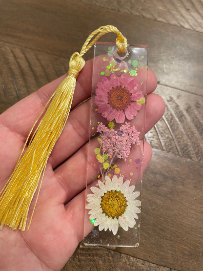 Wildflower Resin Bookmark