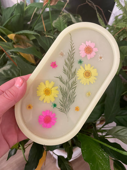 Wildflowers Resin Jewelry Tray