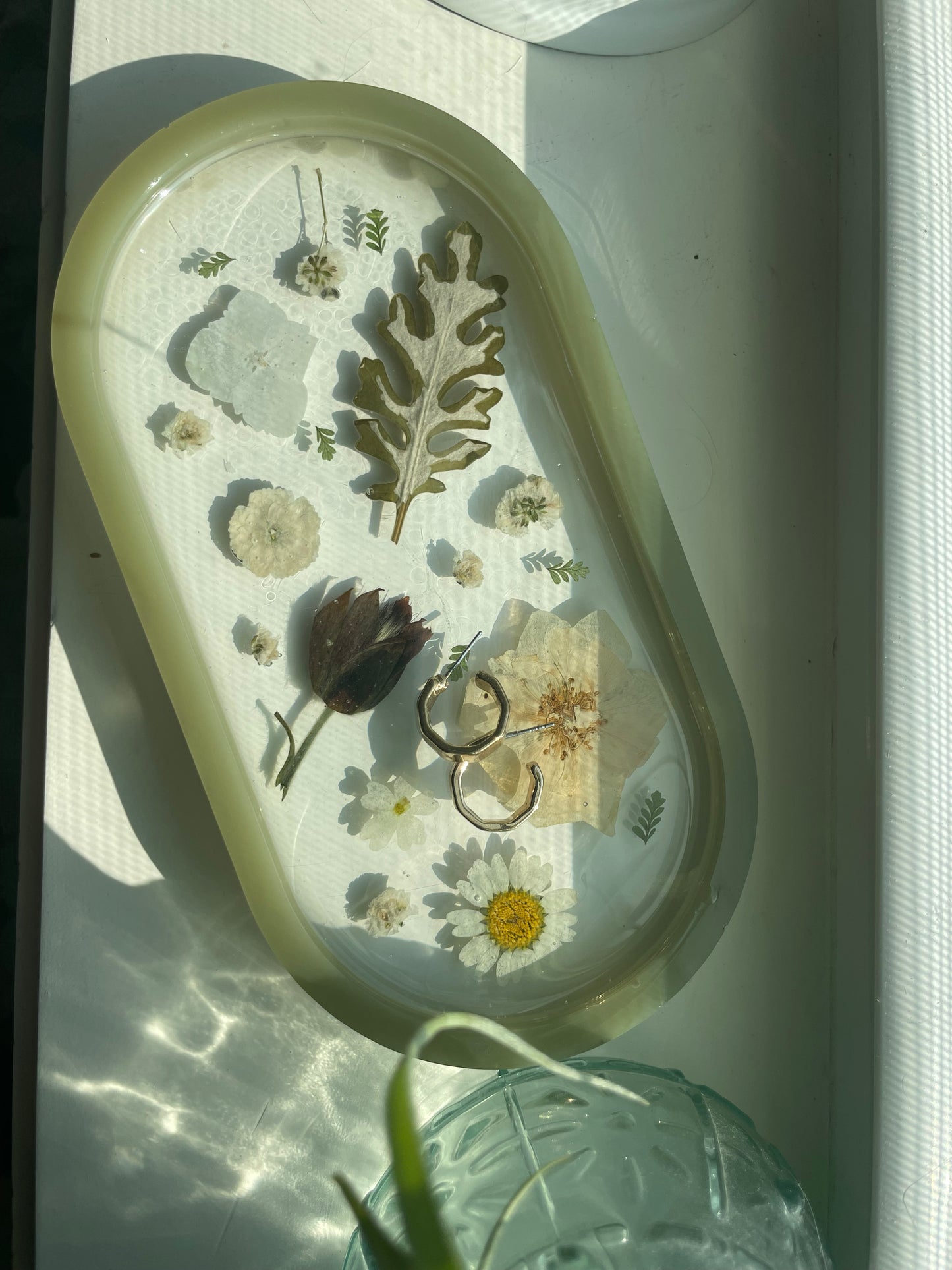 Clear Wildflower Jewelry Tray