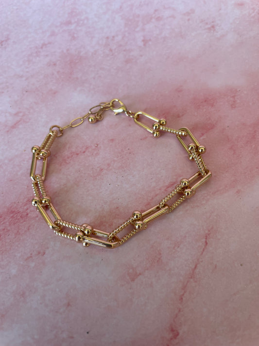 Textured Charm Bracelet