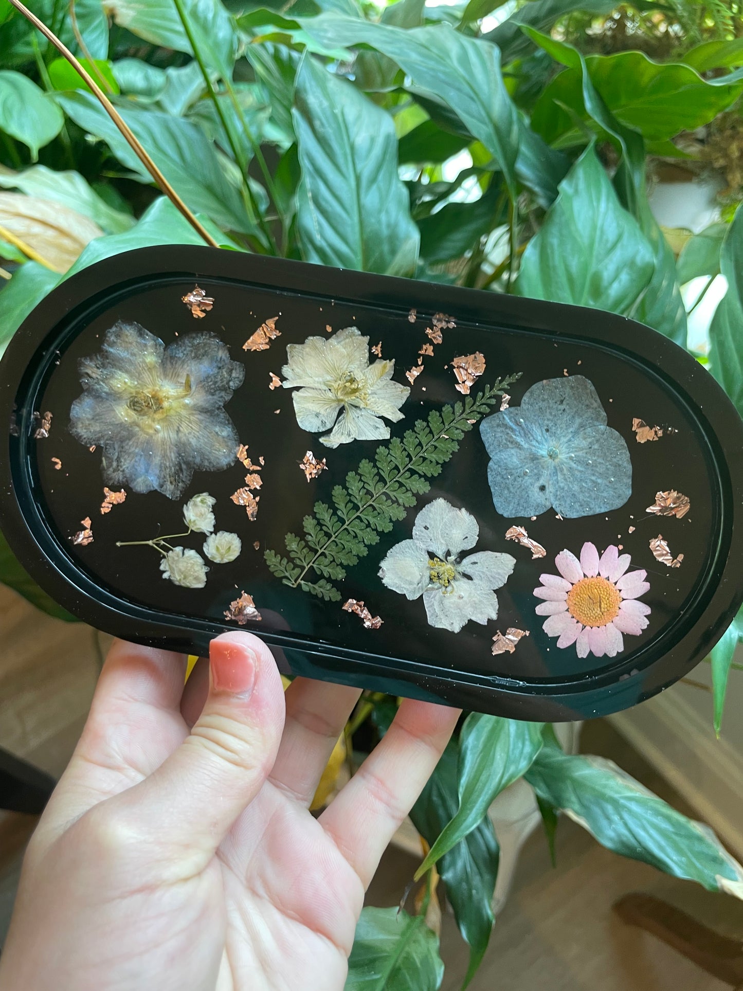 Wildflowers Resin Jewelry Tray