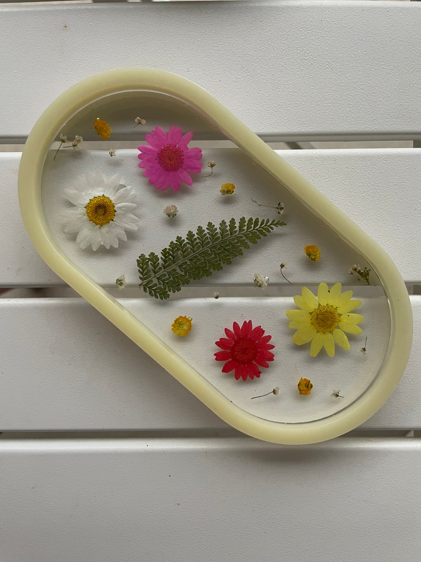 Clear Wildflower Jewelry Tray