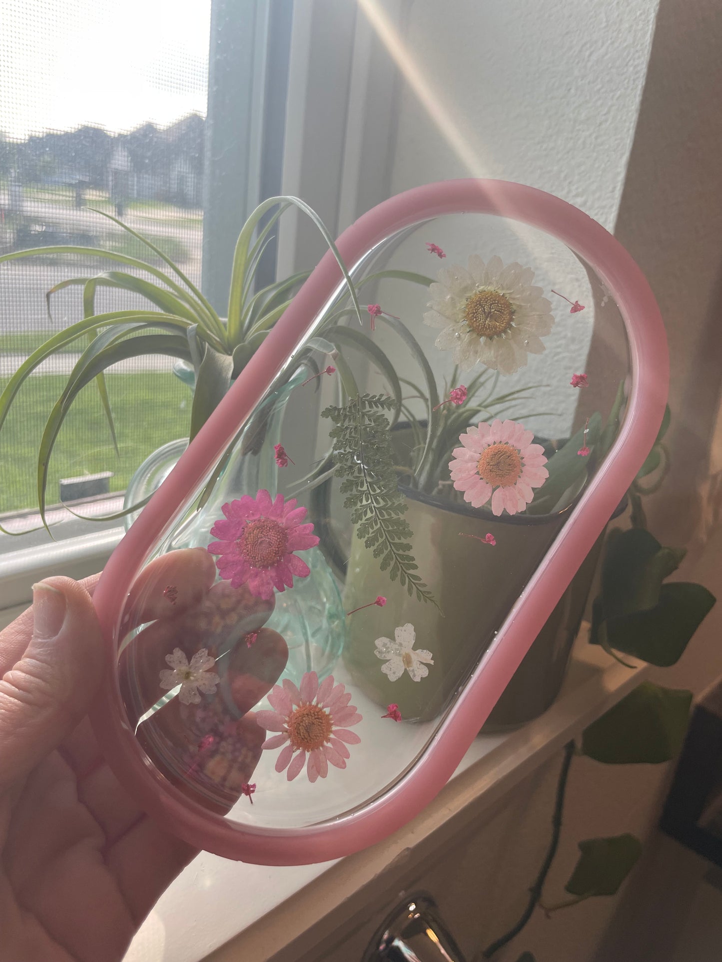 Clear Wildflower Jewelry Tray